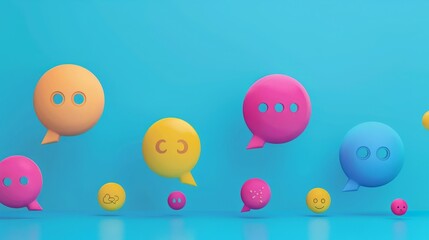 A Bundle Of Colorful Speech Bubble Overlay.