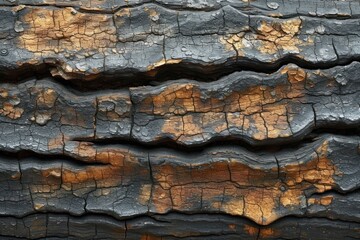 Fototapeta premium Mesmerizing close-up texture captures the intricate details of weathered wood, adding rustic charm to your design