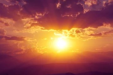 Plexiglas foto achterwand sunset sun ray light shine © aleksandar nakovski