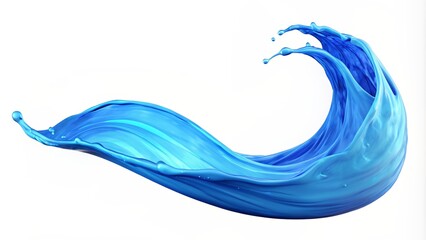 Ocean water wave isolated on a white background