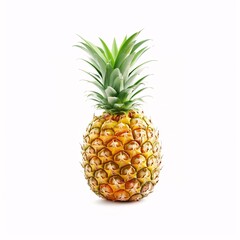 Pineapple isolated on transparent or white background