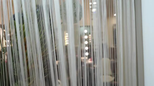 white fringe curtains