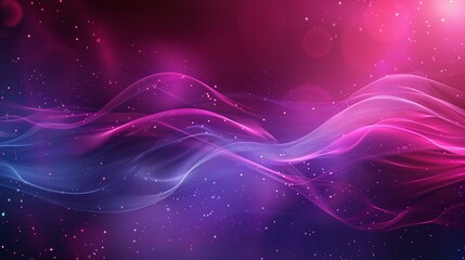 Obraz premium Abstract Purple and Blue Waves with Particles