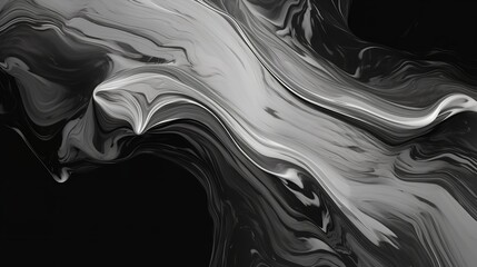 Abstract Black and White Marble Ink Texture

