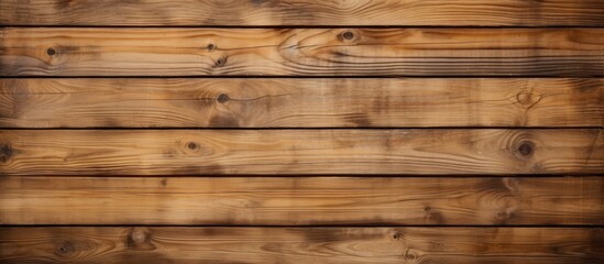 Fototapeta na wymiar A detailed view of a wooden plank wall made of fresh wood, showcasing the natural texture and patterns. The planks are arranged closely together, creating a rustic and warm atmosphere.