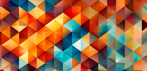 Colorful Geometric Patterns: Abstract Shapes and Vibrant Hues for Modern Designs created with Generative AI technology