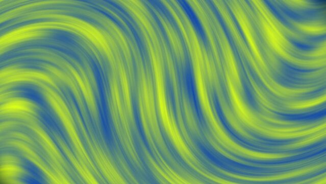 Abstract color gradient background with liquid waves featured yellow and blue. Seamless background abstract looping video