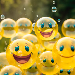 Yellow smiley face balloons bring happiness and light to any room