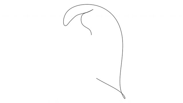 abstract linear woman portrait , logo