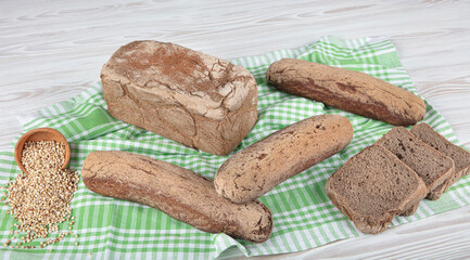 Fresh from the oven gluten free bread. Bread made with sorghum flour. Freshly baked homemade rustic...
