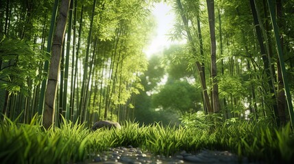 Obraz premium Bamboo Forest Background 8k