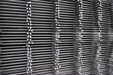 Baustahlmatten, aufgestapelt