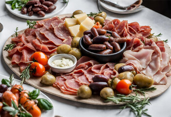 meat with vegetables and herbs