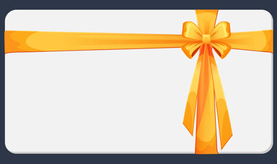 Tied ribbon with a bow. Vector illustration