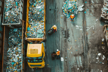 Aerial View of Recycling Operation