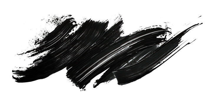This is an image of a black brush stroke on a white background