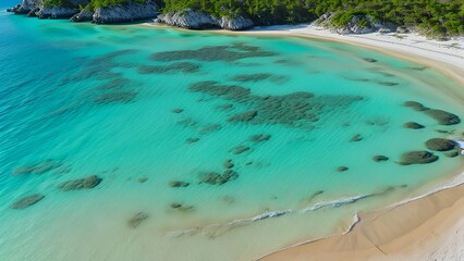 Obraz premium Abstrakter Hintergrund für Design, Sandpflüge der Ozeanküste 4.