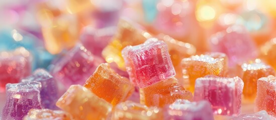 A colorful array of sugary gummy candies - Powered by Adobe