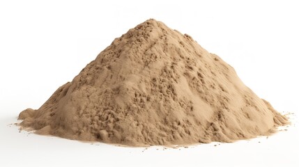 Desert Sand Pile Dune Isolated on White Background