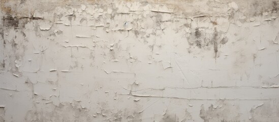 An old concrete wall displaying a weathered, rough surface with cracked and peeling white paint. The high-resolution texture is suitable for backgrounds and design projects.