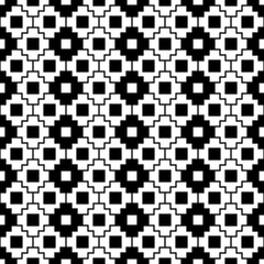 Fototapeta premium Folk image. Seamless pattern. Inca crosses, squares ornament. Tribe motif. Ancient mosaic. Ethnic background. Digital paper, web design, ethnical textile print. Tribal wallpaper. Vector artwork