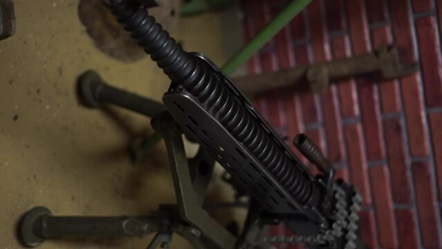 machine gun with two legs