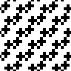 Seamless pattern. Crosses ornament. Ethnic embroidery background. Tribal wallpaper. Ethnical folk image. Tribe motif. Ancient mosaic. Digital paper for web design, textile print. Vector artwork.