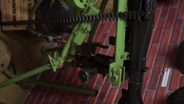 military machine gun vertical video