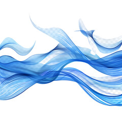 Stylish blue wave transparent 