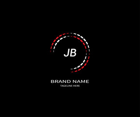 JB LETTER LOGO Design ONE BLACK BACKGROUND