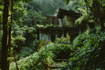 A residential property website with a green, eco-friendly theme. The design is minimalist and user-centric.