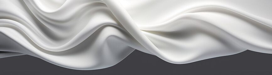 Sculpted White Cloth Elegance