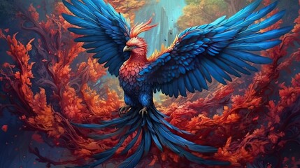Phoenix, bird made of fire