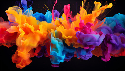 Fototapeta premium Ethereal Color Dance in Darkness