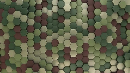 Hexagon Background with Camouflage Colors Army Military Colors Jungle Safari wildlife wilderness Colors - Powered by Adobe