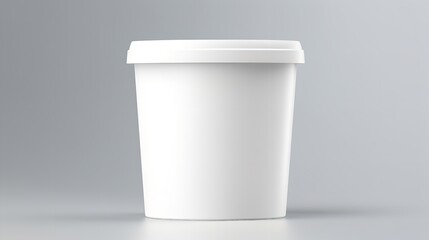 Ice Cream Package White Plastic Container