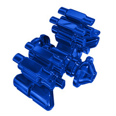 Metal abstract object,3d render