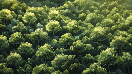 An aerial view of a reforestation project, with every tree symbolizing a step towards climate mitigation.