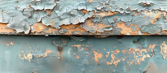 Detailed view of a weathered metal surface showing rust and corrosion. - obrazy, fototapety, plakaty
