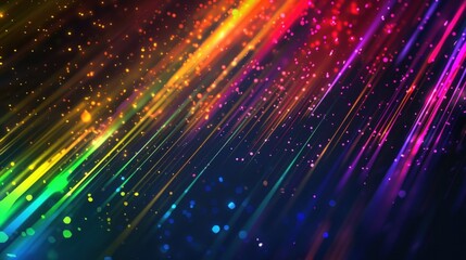Rainbow color background with dark background. Generate AI image