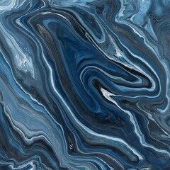 Wave pattern marble blue color texture background,