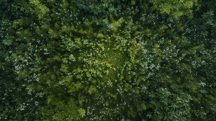 Field with grass and flowers, top view (5)