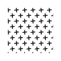 Vector seamless pattern with drawn crosses on a transparent background.