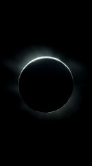 An eclipse casting a dark shadow, creating a sense of desolation, mobile phone wallpaper or advertising background