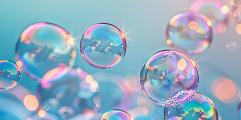 Colorful soup bubbles background