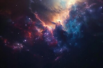 Stunning space nebula Cosmic galaxy cloud Astral exploration Universe wonder