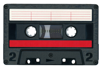 black magnetic tape cassette transparent PNG