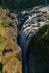 waterfall in the mountains