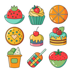 dessert-icons-on-a-white-background-with-black