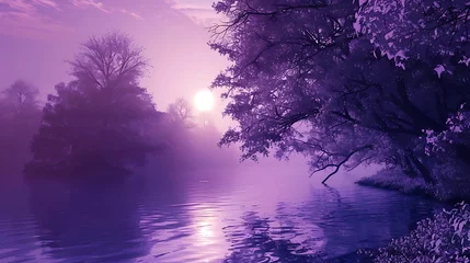 Foto auf Acrylglas beautiful see in purple background, © Matthew